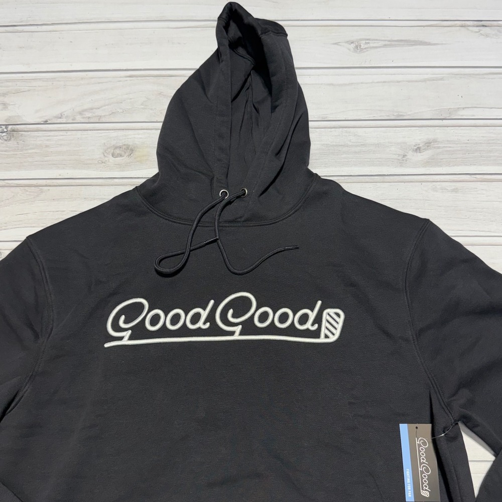 Good Good Golf Elite Fleece Hoodie Mens Size Medium Black Pullover Logo GG171-M